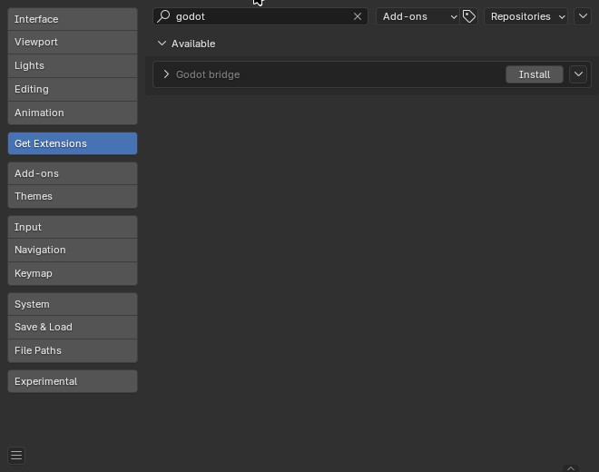 Find the addon and install it